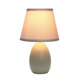 Mini egg-shaped ceramic table lamp