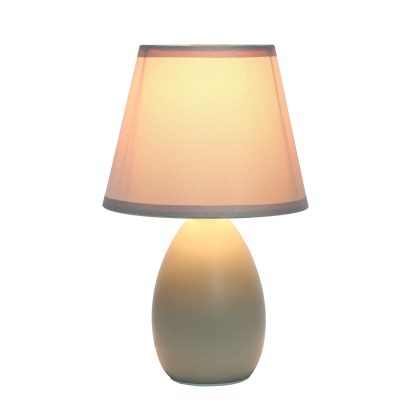 Mini egg-shaped ceramic table lamp