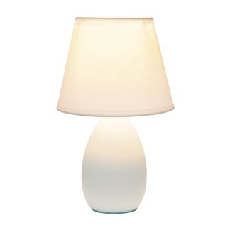 Mini egg-shaped ceramic table lamp