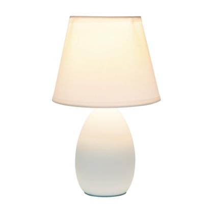 Mini egg-shaped ceramic table lamp