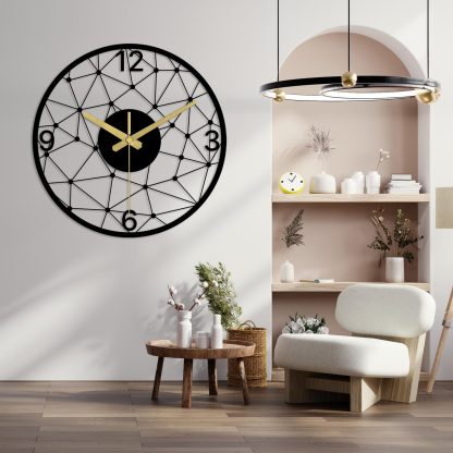 Minimalist Grid Large Clock Art - Image 3
