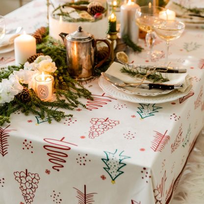 Modern Pine Christmas Tablecloth - Image 5