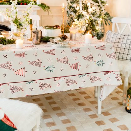 Modern Pine Christmas Tablecloth - Image 3