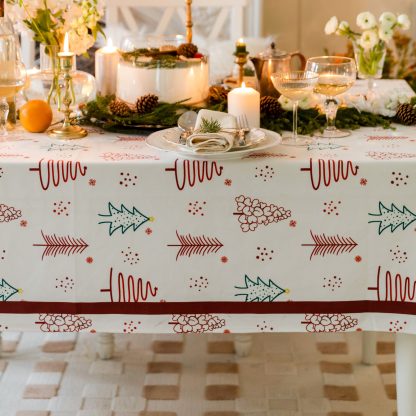 Modern Pine Christmas Tablecloth - Image 2