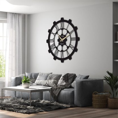 Modern Roman Numeral Wall Clock - Image 3