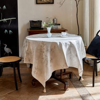 Modern jacquard pattern tablecloth floral bamboo tablecloth