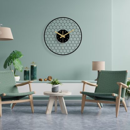 Modern metal wall clock - Image 3