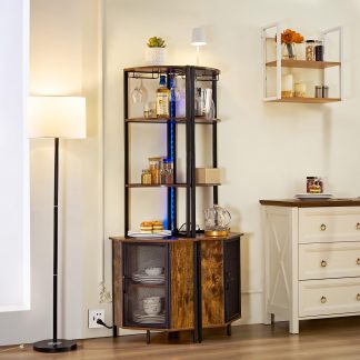 Narrow bookshelf with storage rack