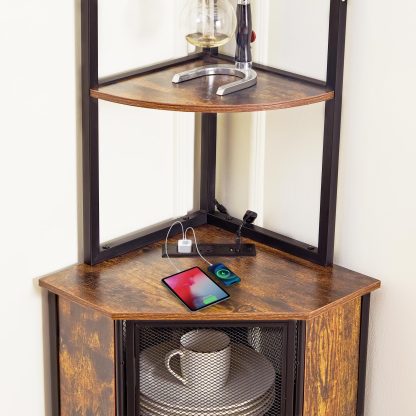 Narrow bookshelf with storage rack - Image 3