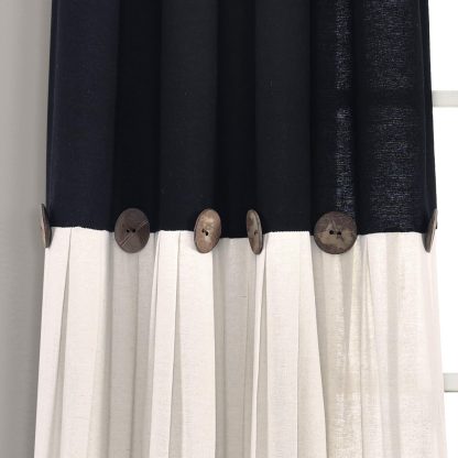 Navy and White Blackout Curtains - Image 3