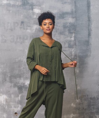 New Khaki Women's Oversized Shirt - Image 4