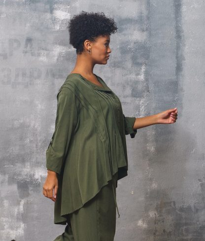 New Khaki Women's Oversized Shirt - Image 3