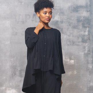 New Women's Black Tunic Top