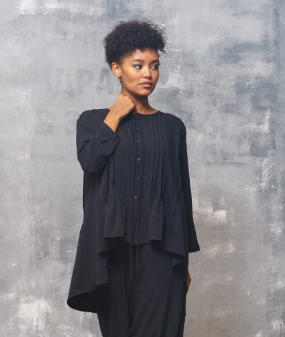 New Women's Black Tunic Top