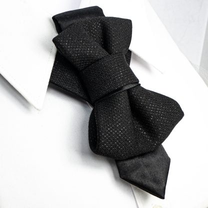 Elegant and stylish black bow tie - Image 4