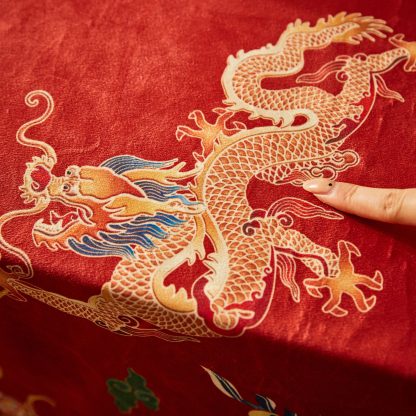 Oriental style tablecloth dragon pattern waterproof tablecloth - Image 5