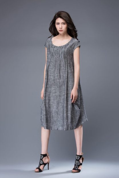Oversized grey corset dress