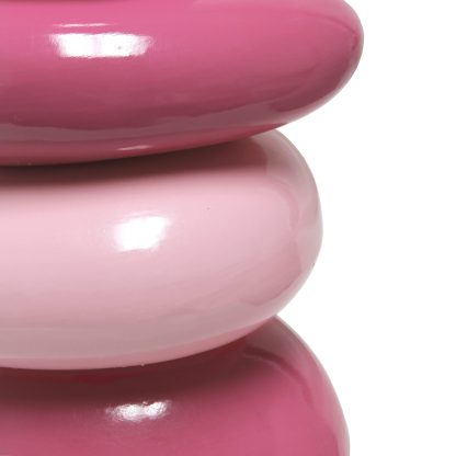 Pink Ceramic Stacked Stone Standard Table Lamp - Image 5