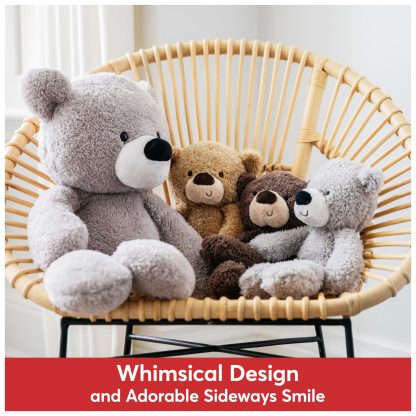 Plush grey teddy bear - Image 2