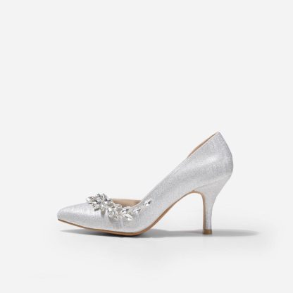 Pointed glitter wedding shoes - Image 3