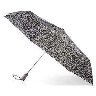 Portable Grey Leopard Travel Umbrella