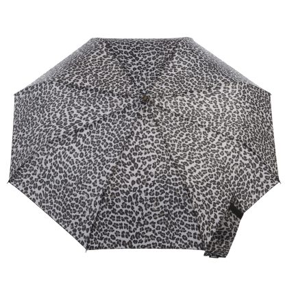 Portable Grey Leopard Travel Umbrella - Image 2