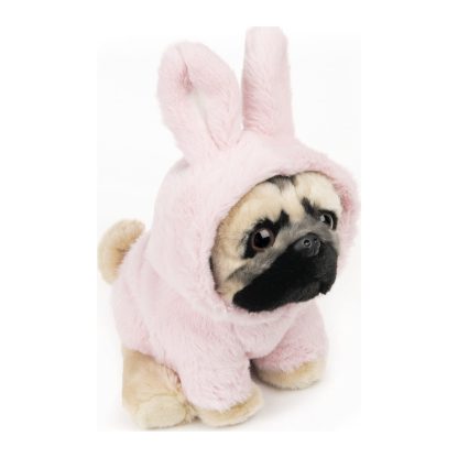 Pug Pink Bunny Hoodie Plush Toy - Image 2