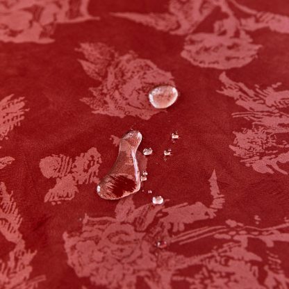 Red rose pattern square waterproof tablecloth - Image 4