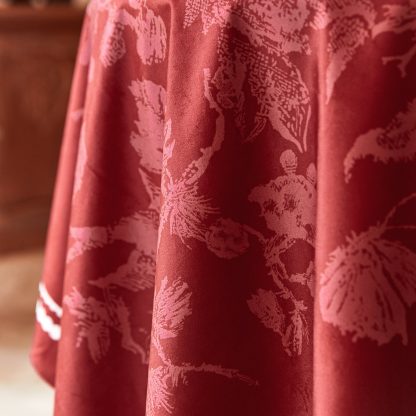 Red rose pattern square waterproof tablecloth - Image 5