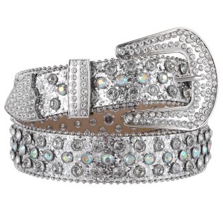 Rhinestone Western Denim Belt