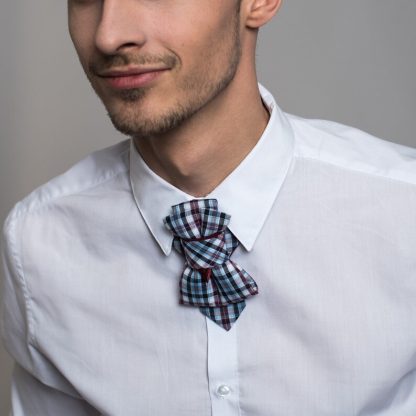 Mens Luxury Blue Striped Tie - Image 2