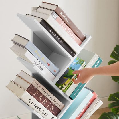 Seven-layer tree-shaped bookshelf with drawers - Image 3
