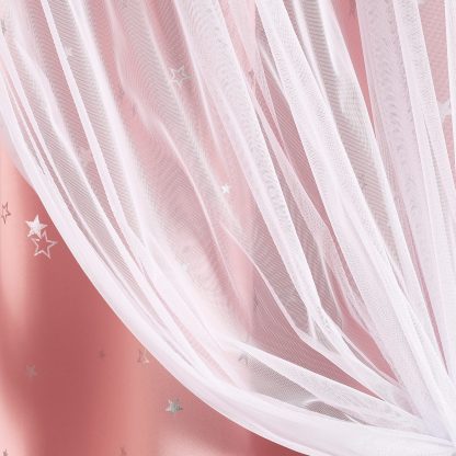 Sheer Insulated Grommet Blackout Pink Curtain - Image 2