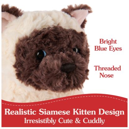 Siamese Kitten Premium Cat Stuffed Plush Toy - Image 5