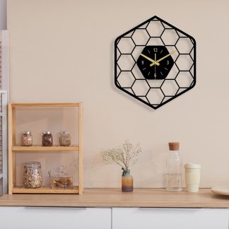 Simple honeycomb metal wall decoration