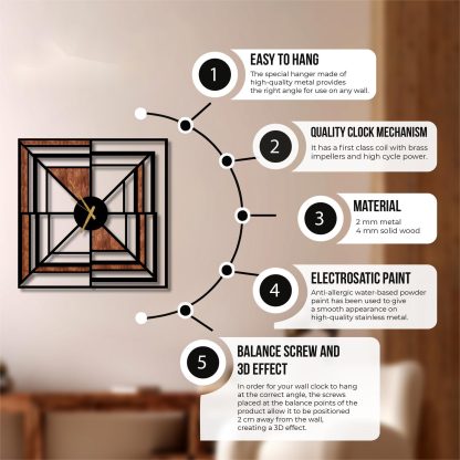 Simple wooden wall clock - Image 2