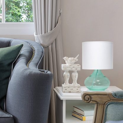 Small Glass Raindrop Bedside Table Lamp - Image 4