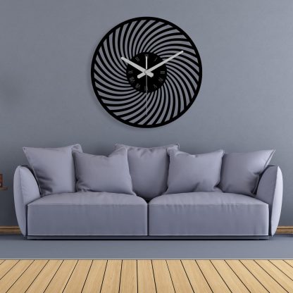 Spiral black metal clock - Image 2