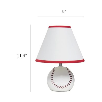 Sports Baseball Ceramic Bedside Table Lamp - Image 2