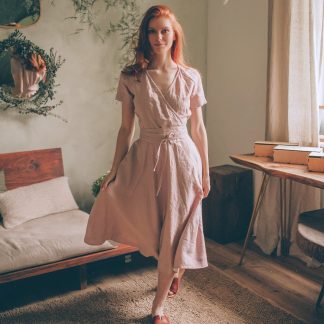 Summer Blush Linen Dress