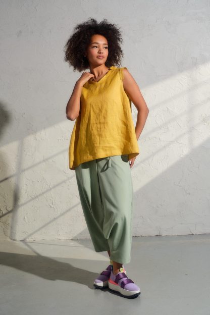 Summer Boho Linen Blouse