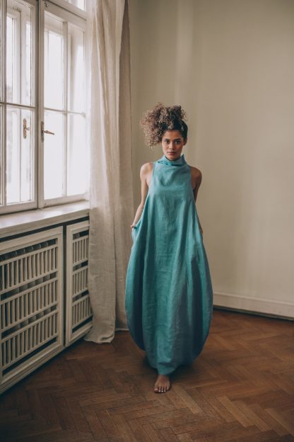 Summer Edgy Teal Dress - Image 5