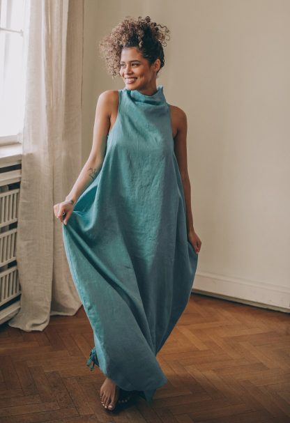 Summer Edgy Teal Dress - Image 4