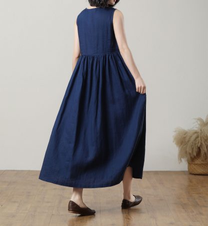 Summer Ladies Midi Button Dress - Image 5
