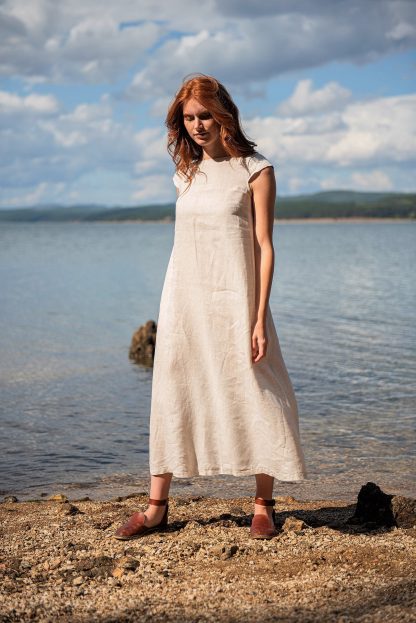 Summer Linen Dress with Pockets