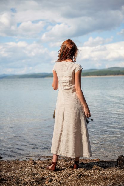 Summer Linen Dress with Pockets - Image 5
