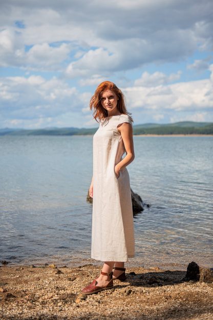 Summer Linen Dress with Pockets - Image 3