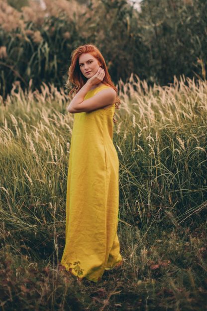 Summer Minimalist Linen Dress - Image 6