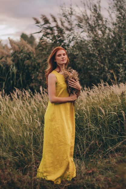 Summer Minimalist Linen Dress - Image 4