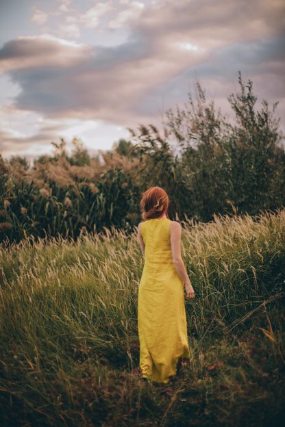 Summer Minimalist Linen Dress - Image 2